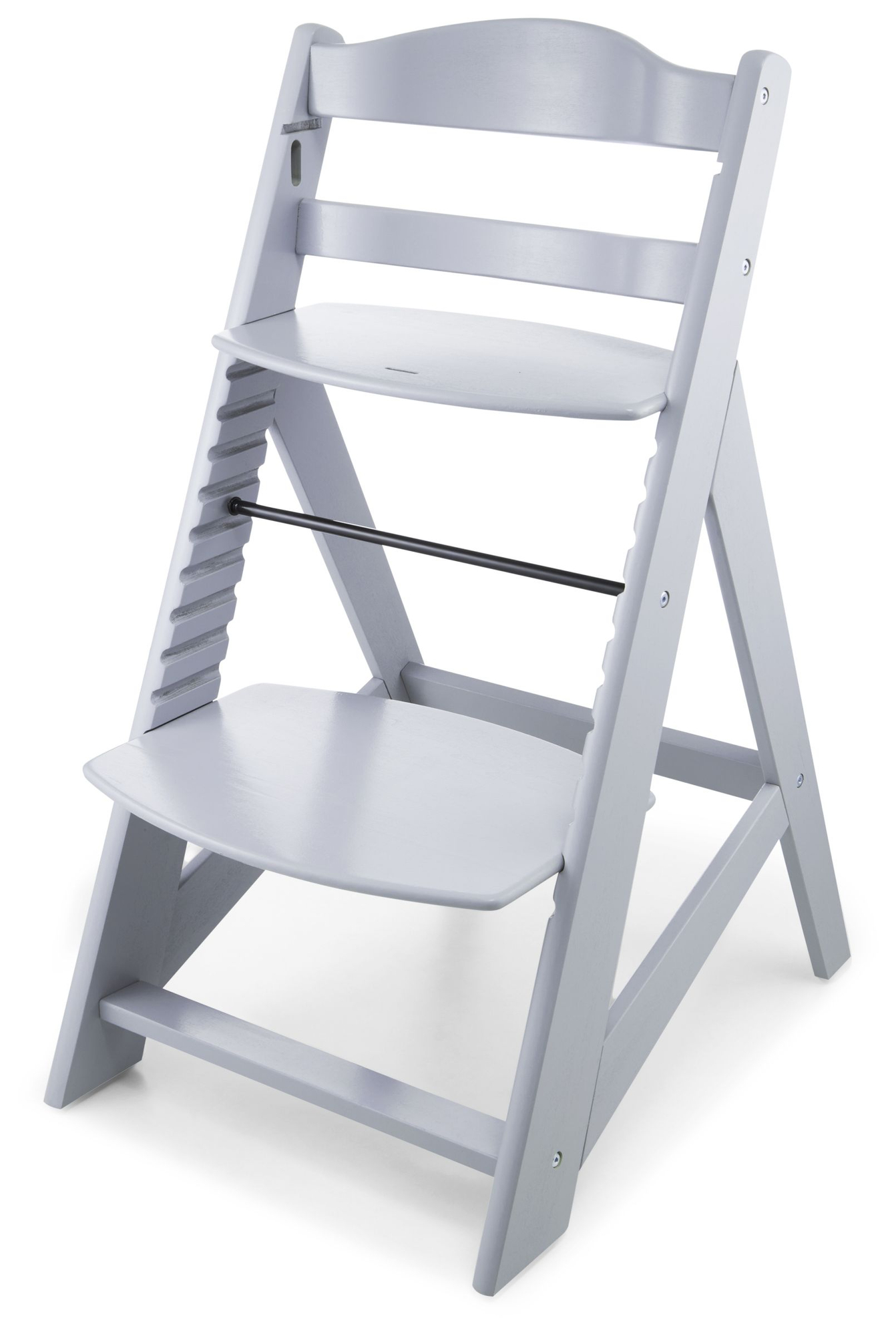 Ξύλινη καρέκλα σίτισης Moby-System WOODY - γκρι χρώμα