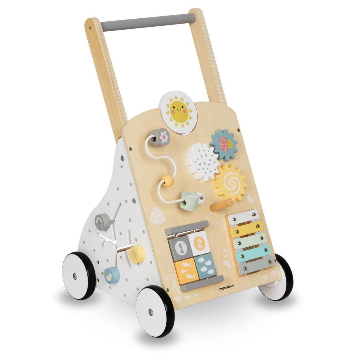 Εκπαιδευτικός ξύλινος περιπατητής 8in1 / σπρώχτης μωρού - πίνακας χειρισμού