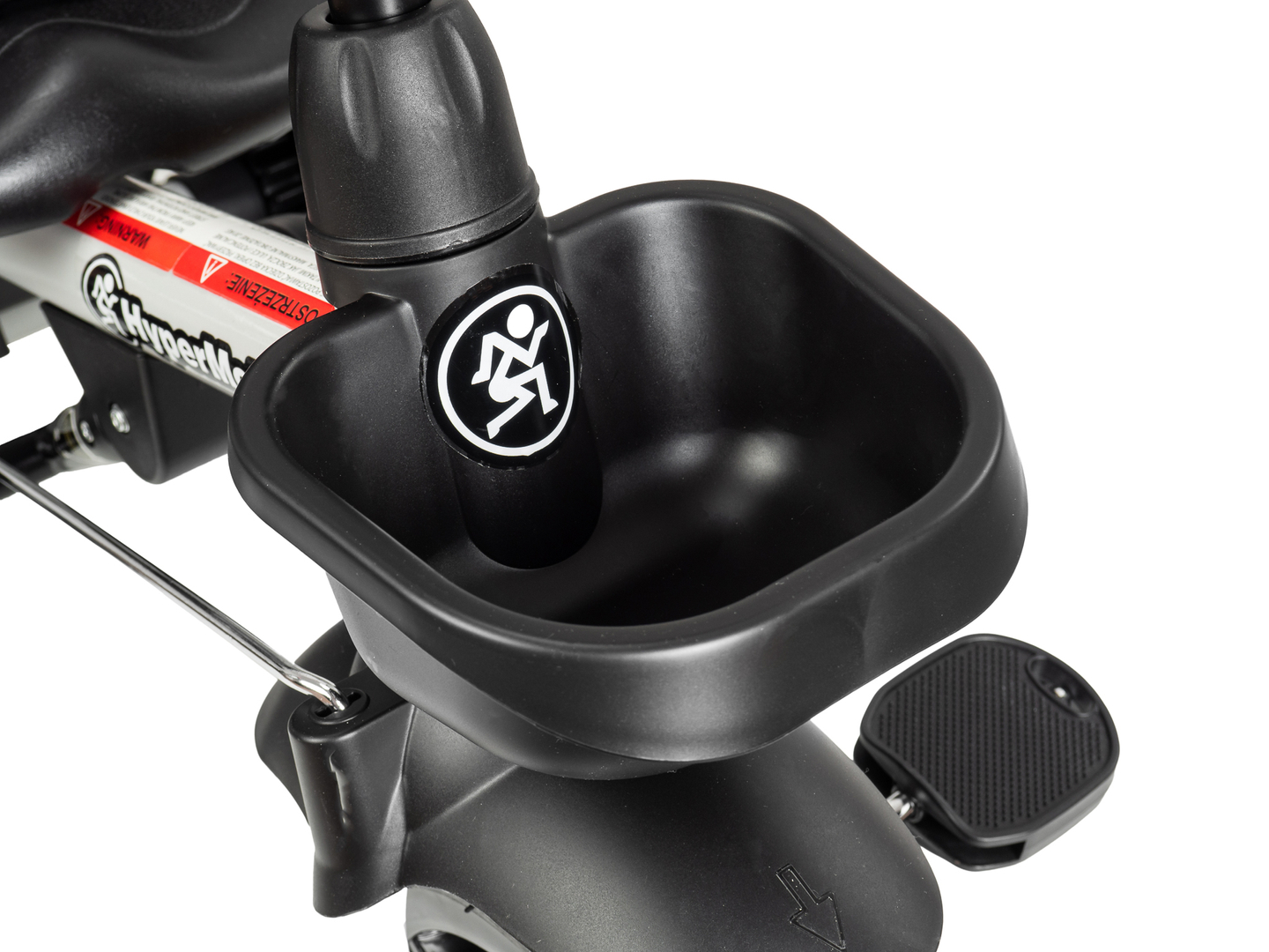 HyperMotion TOBI VECTOR τρίκυκλο - παντοτινά φουσκωτοί τροχοί + μπάρα ώθησης. Χρώμα: ανοιχτό γκρι.