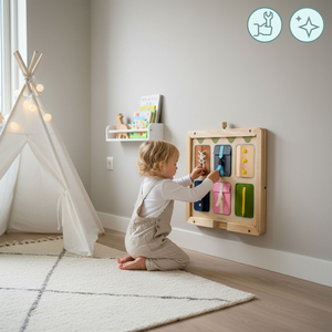 Ξύλινο πλαίσιο τοίχου - για την τοποθέτηση εκπαιδευτικών πινάκων Mamabrum