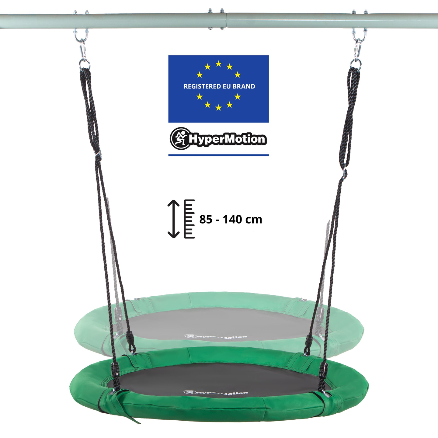 Κούνια κήπου τύπου φωλιάς πελαργού με πλαίσιο και σχοινιά