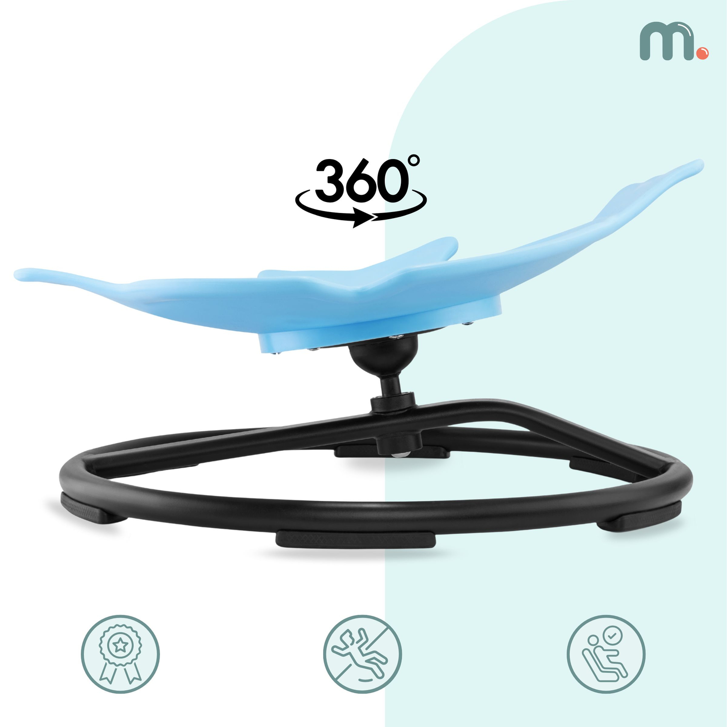 Μίνι καρουζέλ για παιδιά Fish - μπλε