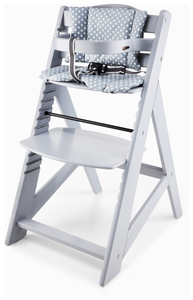 Ξύλινη καρέκλα σίτισης Moby-System WOODY - γκρι χρώμα