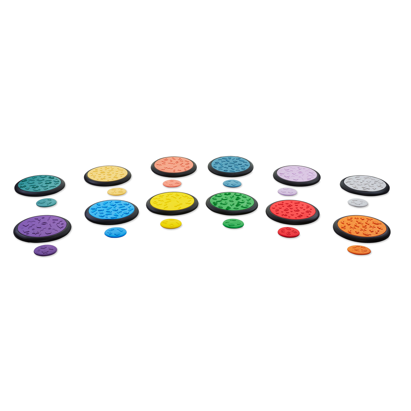Πολύχρωμοι αισθητηριακοί δίσκοι για παιδιά - 24 τεμάχια