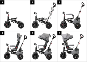 Tobi Velar τρίκυκλο + μεμβράνη βροχής - γκρι