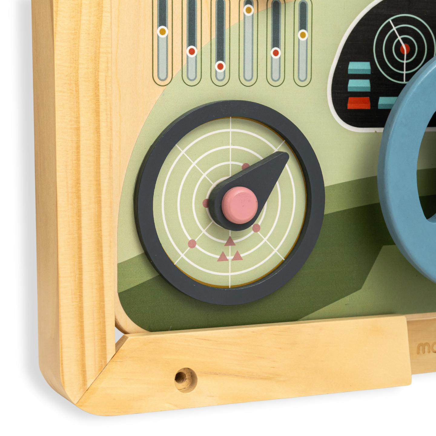 Ξύλινη σανίδα Montessori 2 σε 1 πιλοτήριο για τον μικρό οδηγό και πιλότο – τιμόνι, λεβιές ταχυτήτων, χάρτες ταξιδιού, ραντάρ