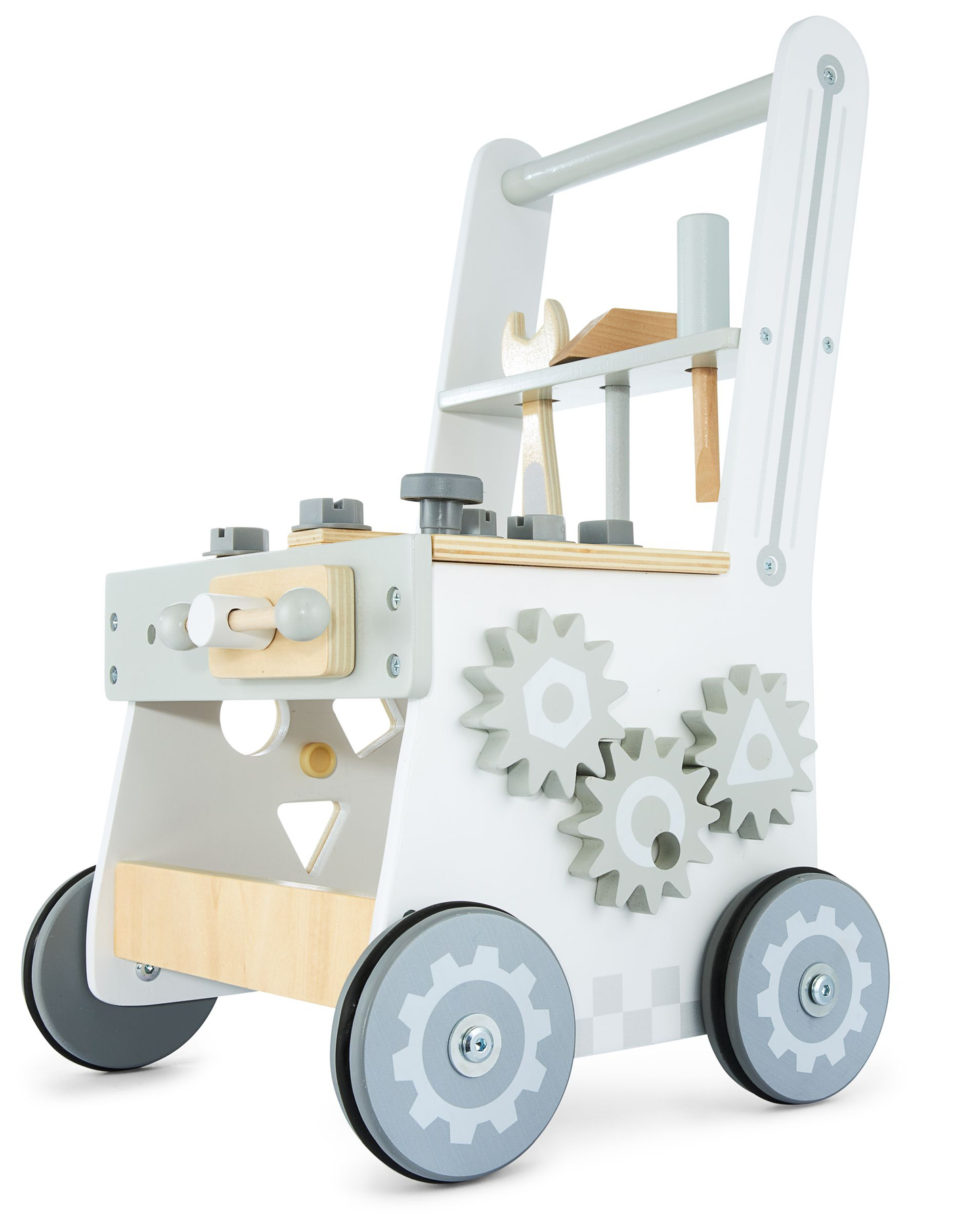 3 σε 1 ξύλινη περπατούρα, σπρώχτης + εργαστήριο - 47 στοιχεία