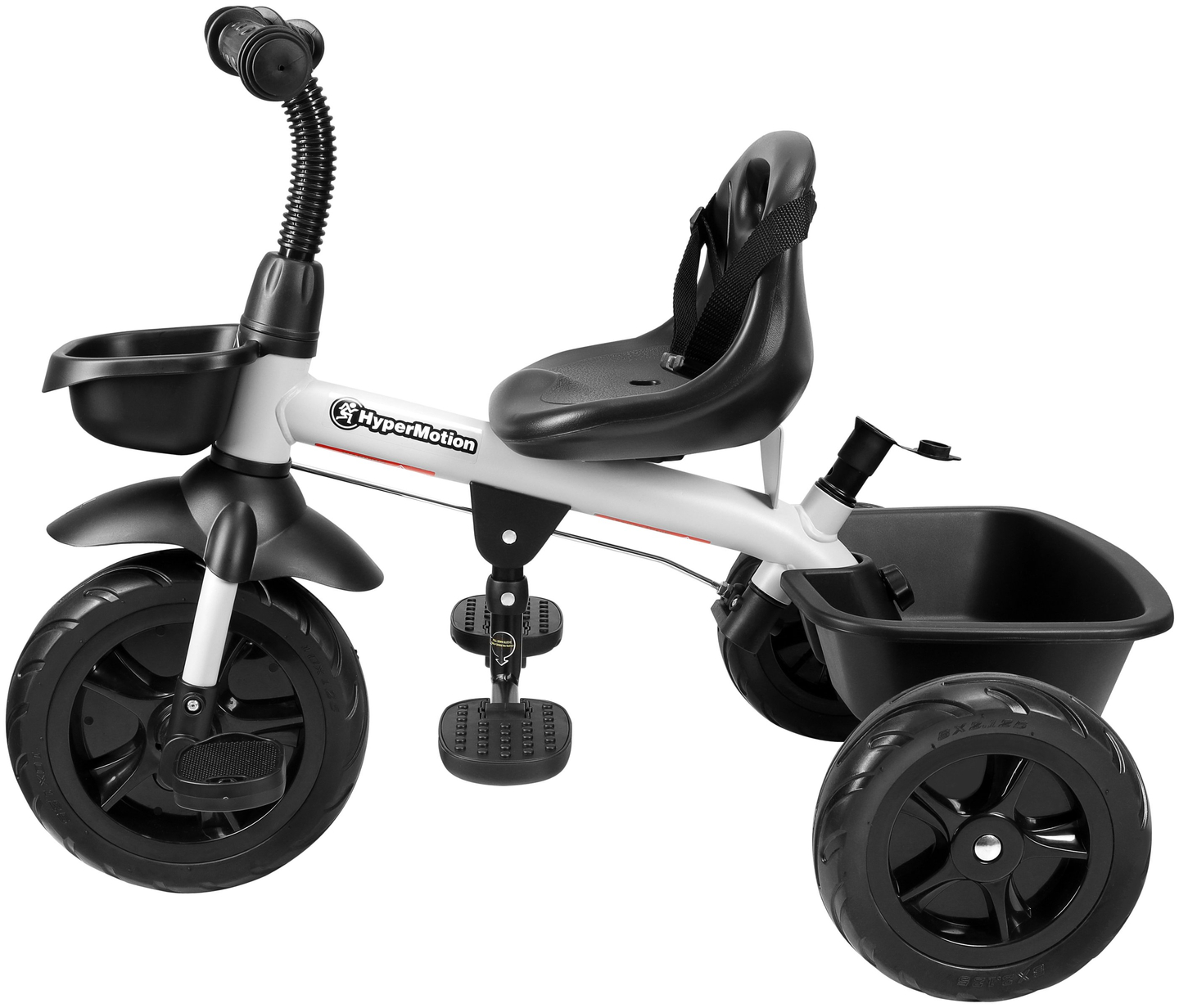 HyperMotion TOBI VECTOR τρίκυκλο - παντοτινά φουσκωτοί τροχοί + μπάρα ώθησης. Χρώμα: ανοιχτό γκρι.