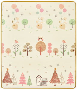 Στρώμα αφρού διπλής όψης XXL - ρολό 1 CM (δάσος και βουνά)