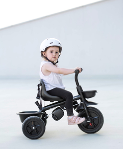 HyperMotion TOBI VECTOR τρίκυκλο - παντοτινές φουσκωτές ρόδες + μπάρα ώθησης. Χρώμα: μαύρο.