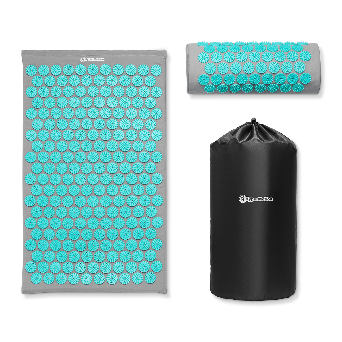 Στρώμα πιεσοθεραπείας με μαξιλάρι και κάλυμμα - 72 cm HyperMotion γκρι-μέντα