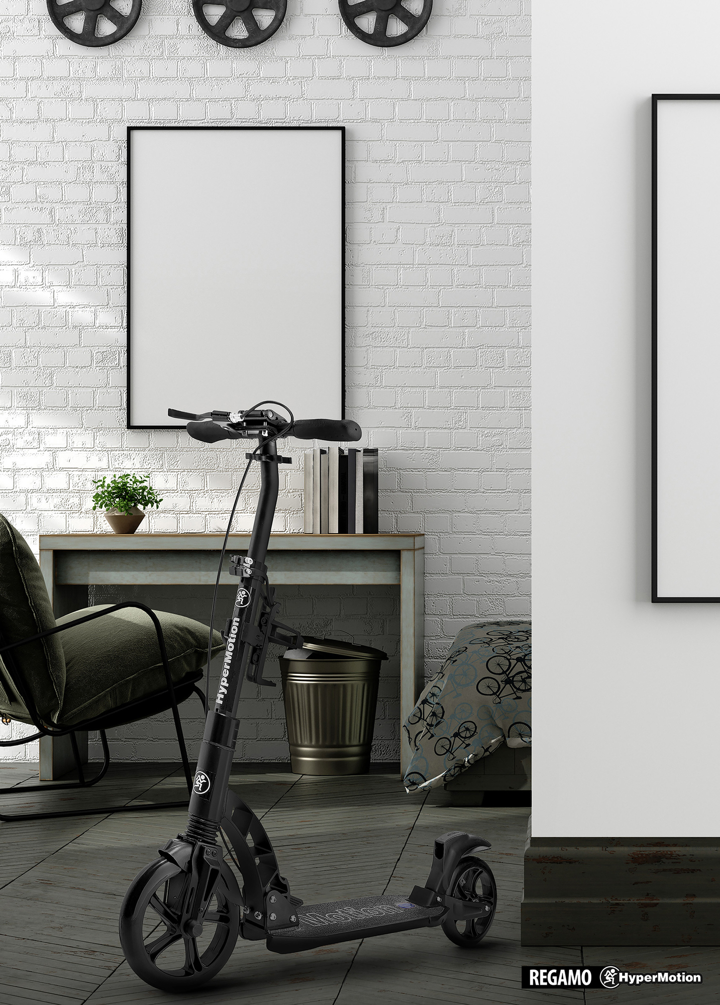 HyperMotion REGAMO σκούτερ ενηλίκων - μαύρο