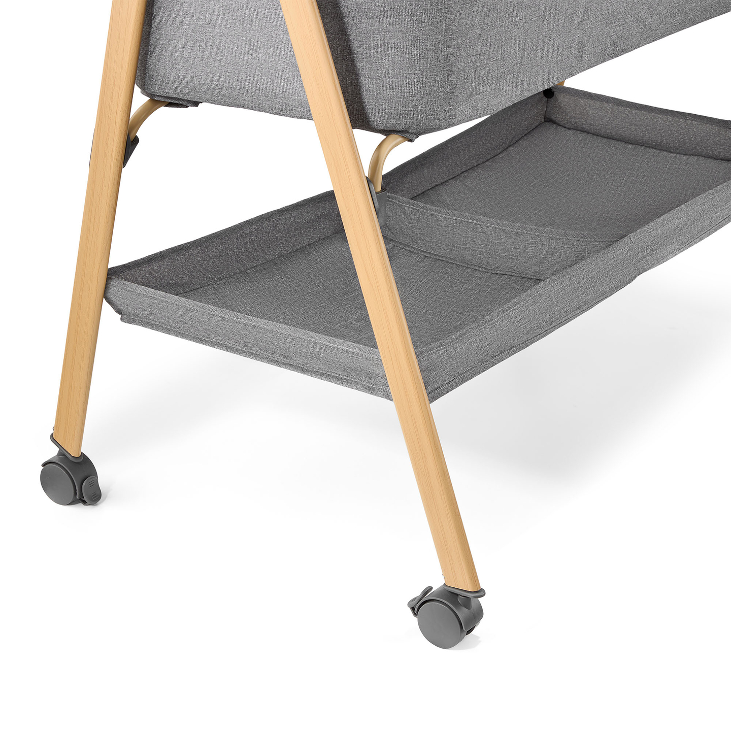 Παιδικό παρκοκρέβατο, ανεξάρτητο, ταξιδιωτικό παρκοκρέβατο, κούνια με στρώμα - γκρι