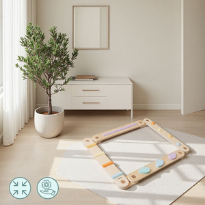 Μεγάλο ξύλινο αισθητηριακό μονοπάτι - πίστα ισορροπίας - 9 στοιχεία