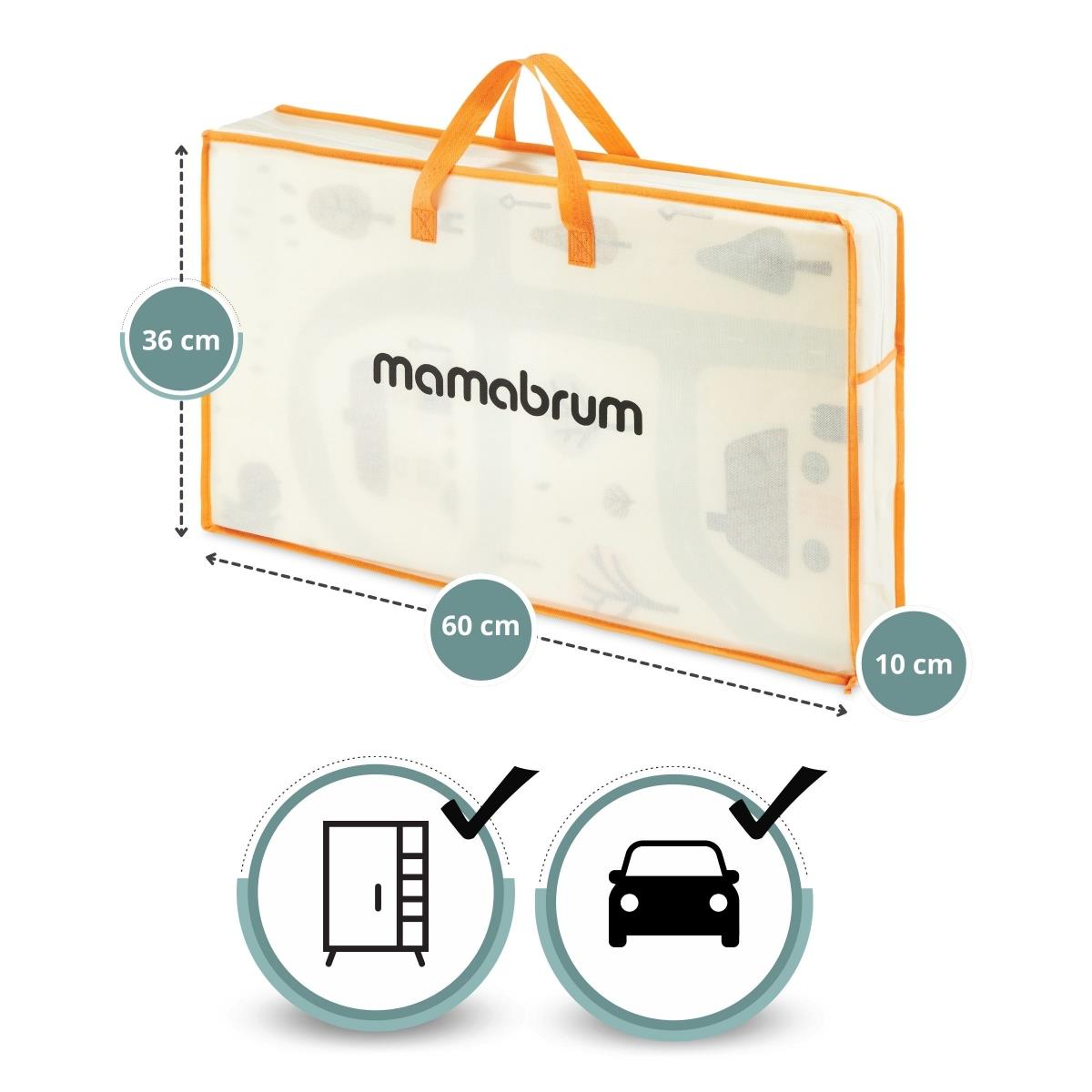 Αναδιπλούμενο στρώμα αφρού διπλής όψης 180 x 120 x 1cm - Charming Town/Sand Beige