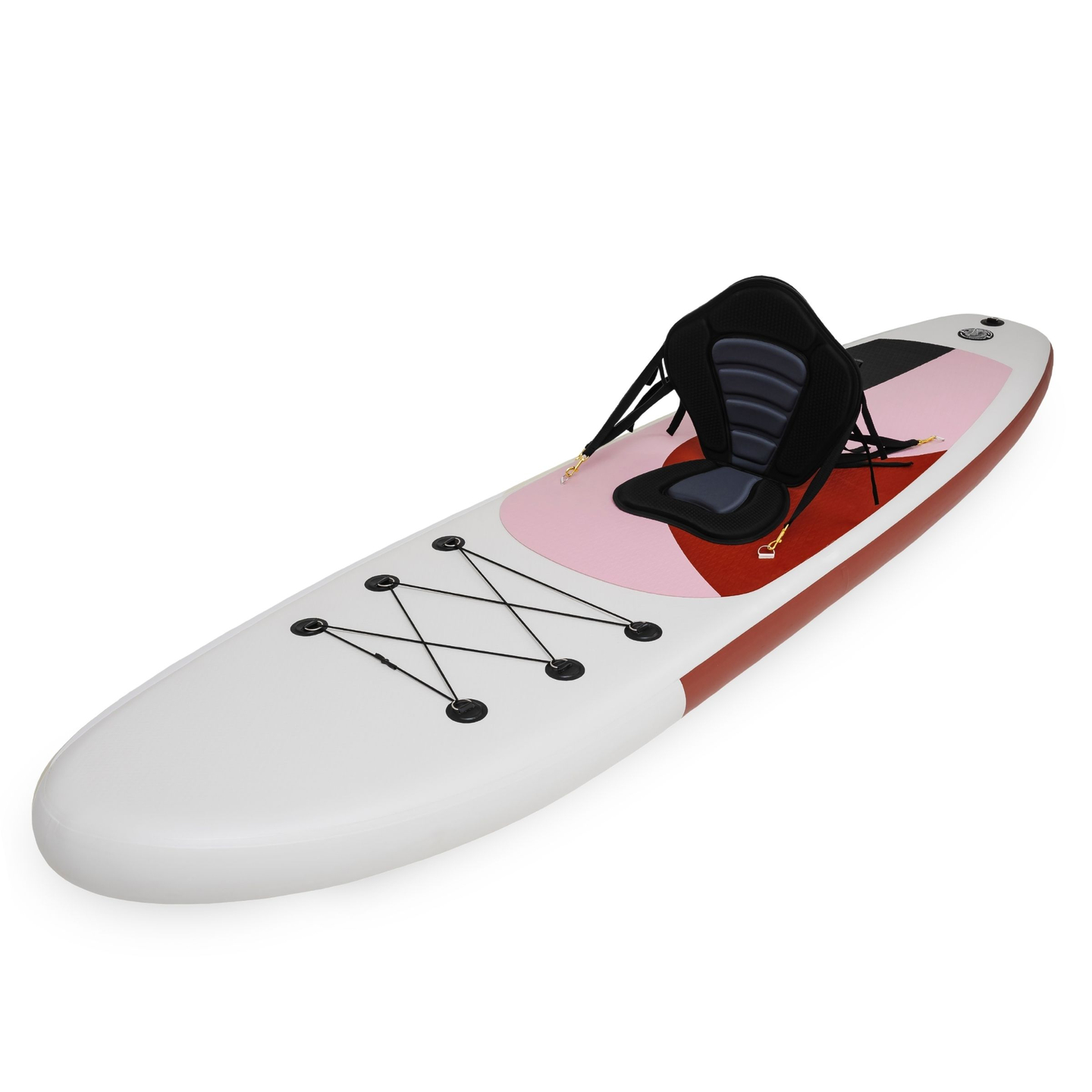 Φουσκωτό SUP Stand Up Paddle board 320cm με κουπί και κάθισμα - HyperMotion WAVE BOOST PINK 320
