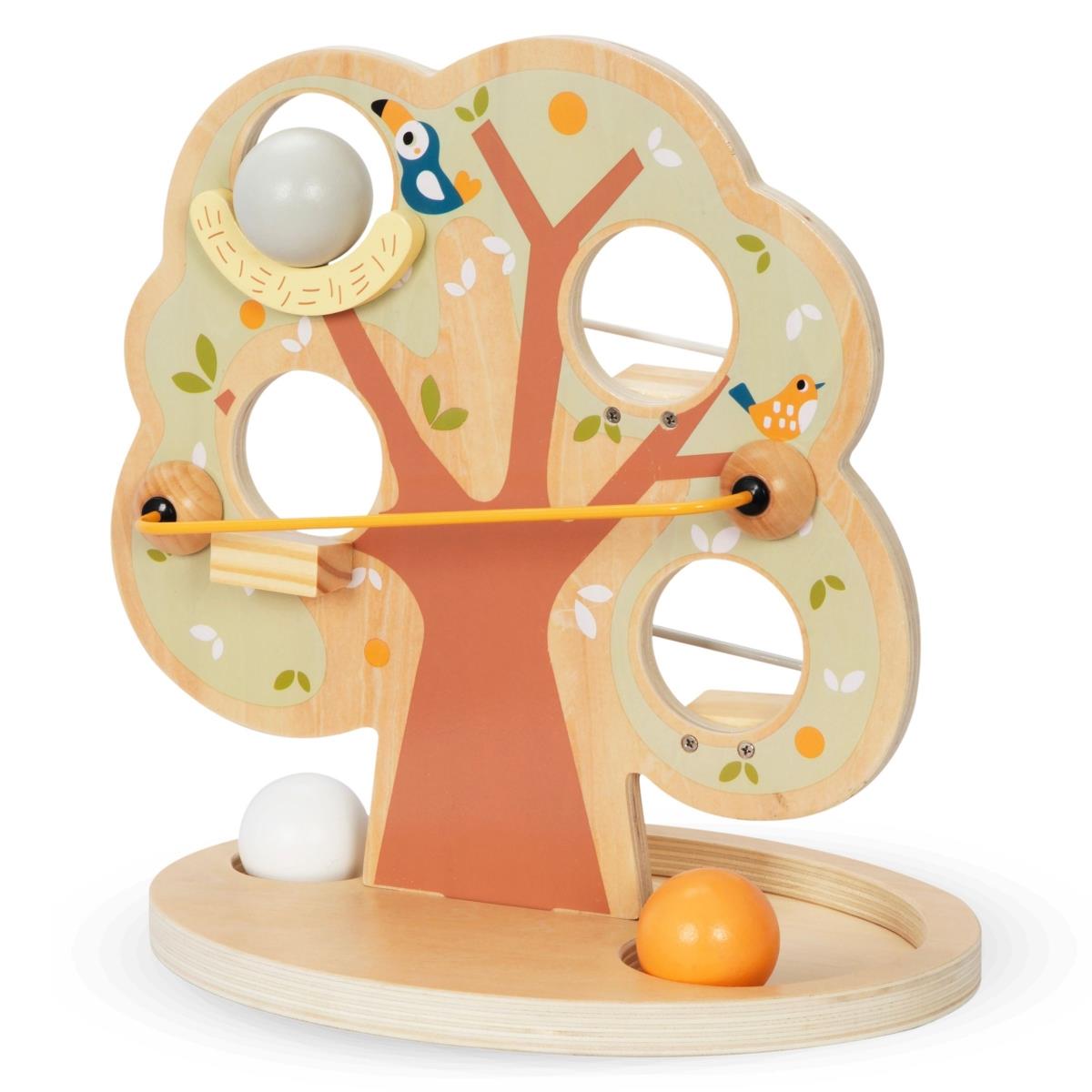 Ξύλινη πίστα με μπάλα - Πράσινο δέντρο