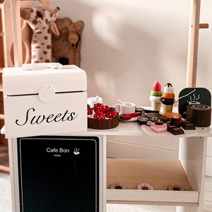 Ξύλινο κουτί κοπής καραμέλας, γλυκό κατάστημα