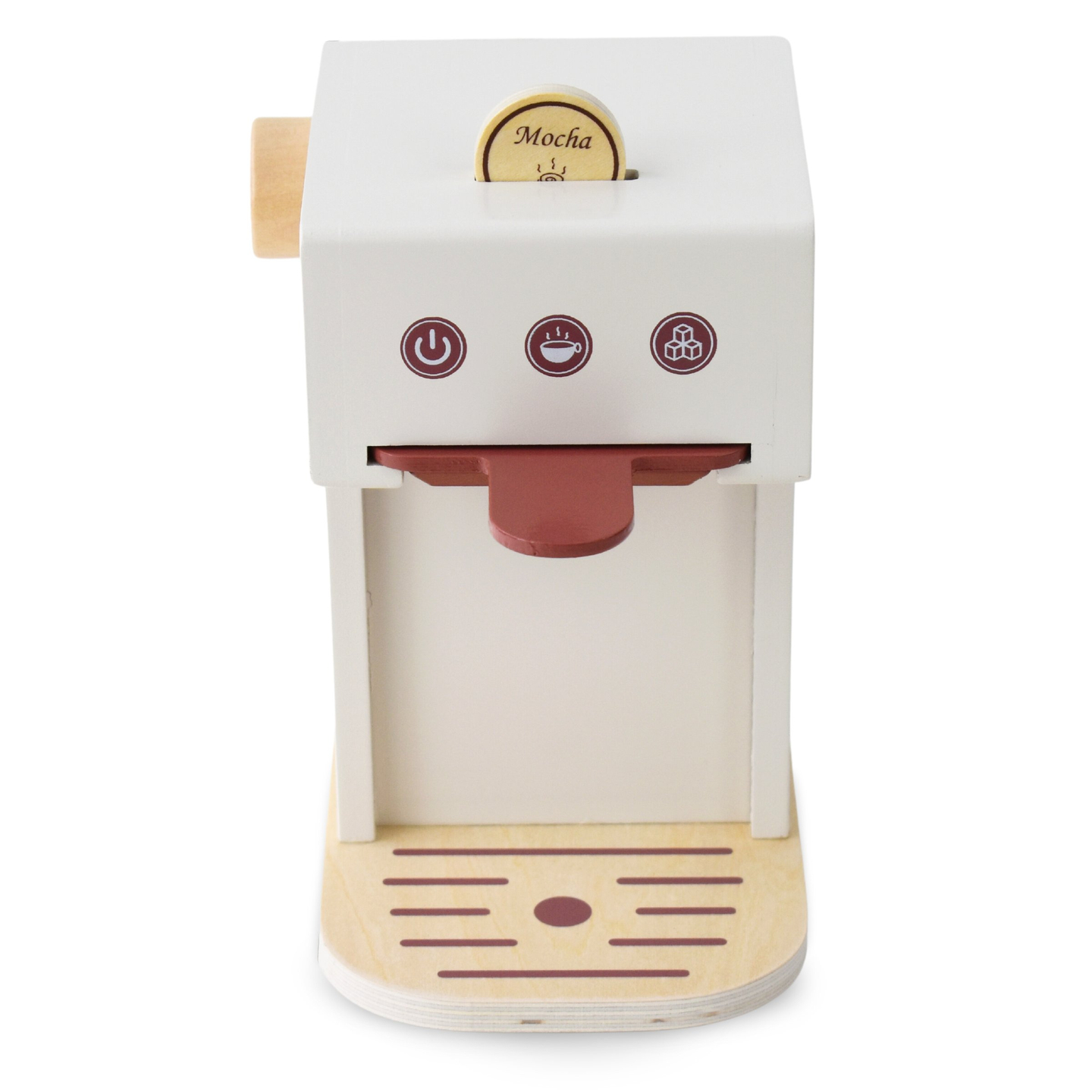 Ξύλινη μηχανή καφέ με κάψουλα - καφετέρια με αξεσουάρ