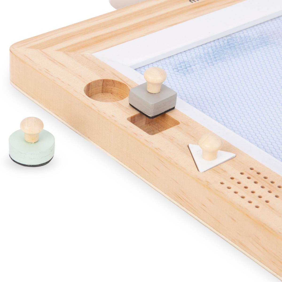 Ξύλινο λεύκωμα με γραμματόσημα - πίνακας σχεδίασης