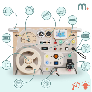 Ξύλινο επιτραπέζιο παιχνίδι Montessori για μικρά παιδιά - ταμπλό αυτοκινήτου