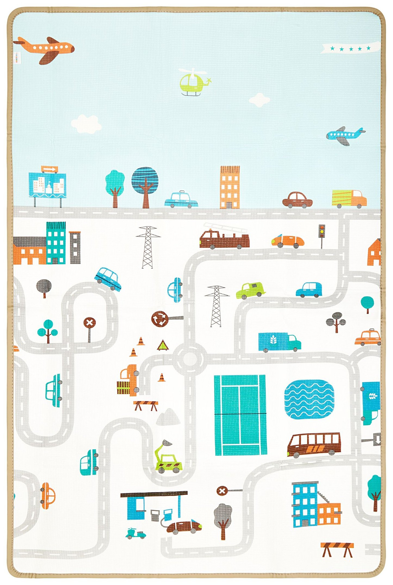 Στρώμα αφρού διπλής όψης - παραμυθένια / χειμερινή πόλη