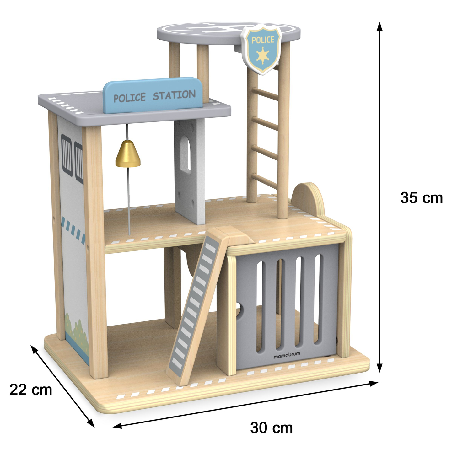 Ξύλινο αστυνομικό τμήμα με αξεσουάρ