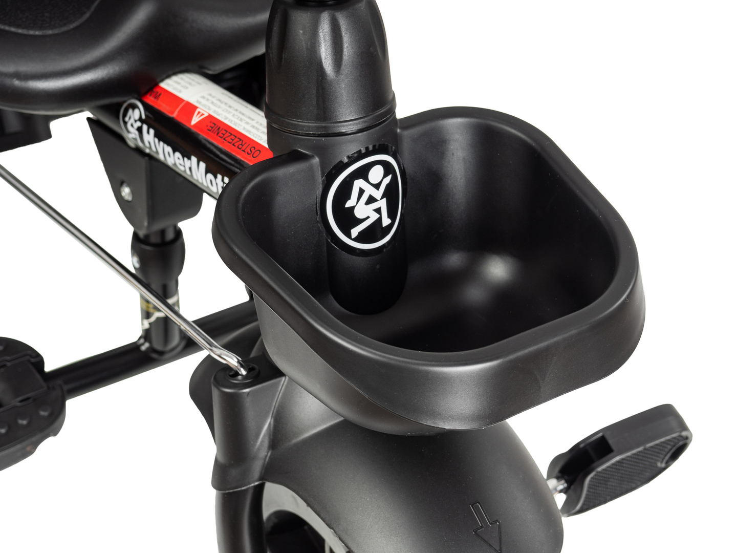 HyperMotion TOBI VECTOR τρίκυκλο - παντοτινές φουσκωτές ρόδες + μπάρα ώθησης. Χρώμα: μαύρο.