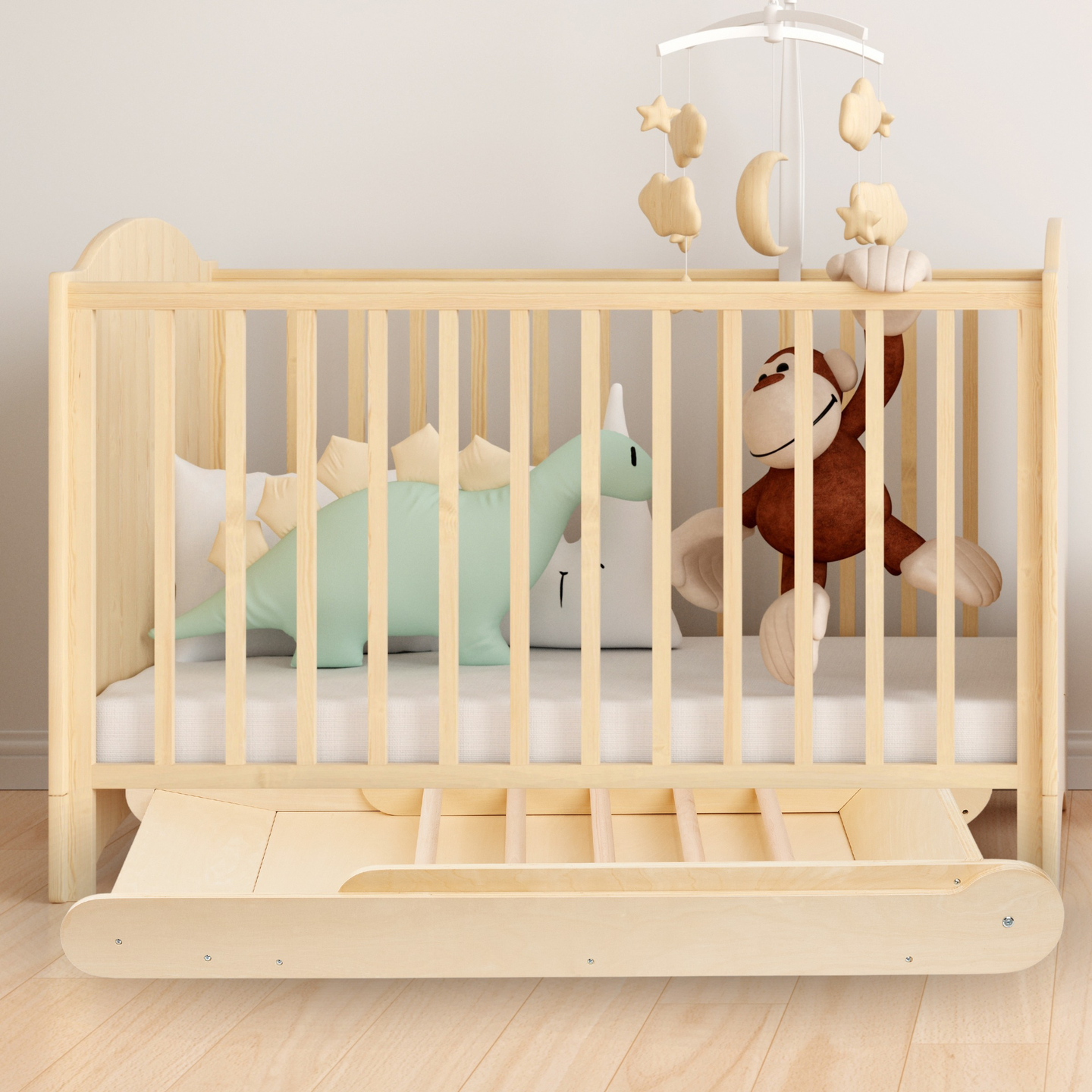 Ξύλινη τσουλήθρα με σκάλα για παιδιά