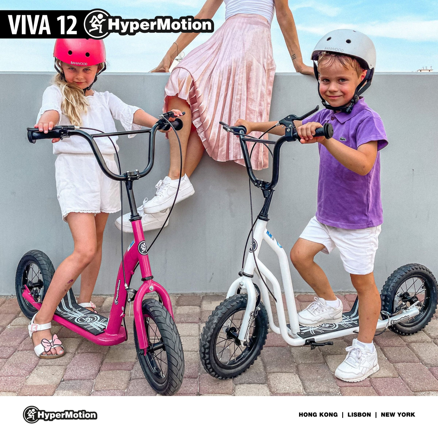 HyperMotion VIVA 12 σκούτερ (30cm με αντλητικούς τροχούς) - Λευκό