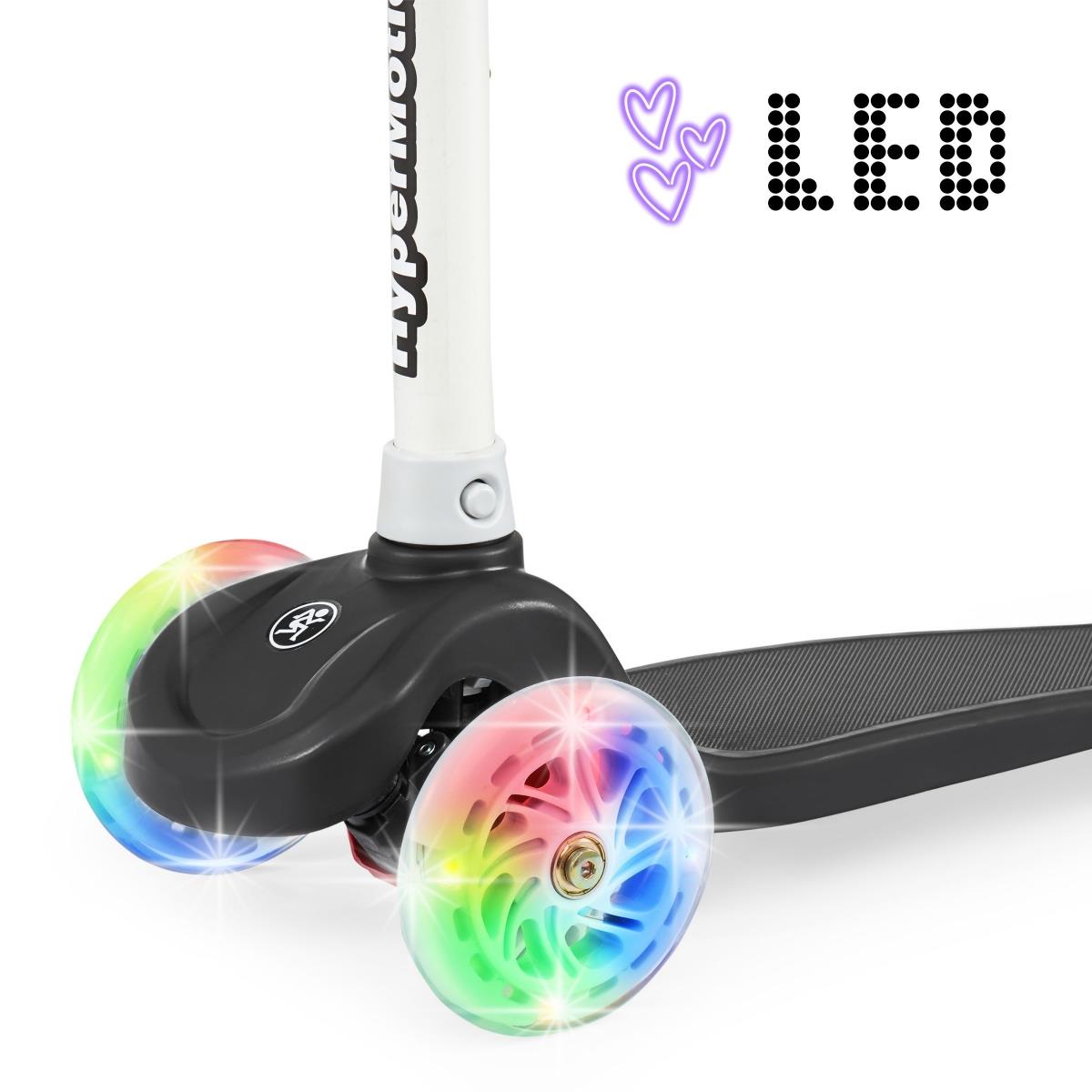 Τρίτροχο σκούτερ ισορροπίας TRINGO, 3-8 ετών - μαύρο + λαμπεροί τροχοί LED