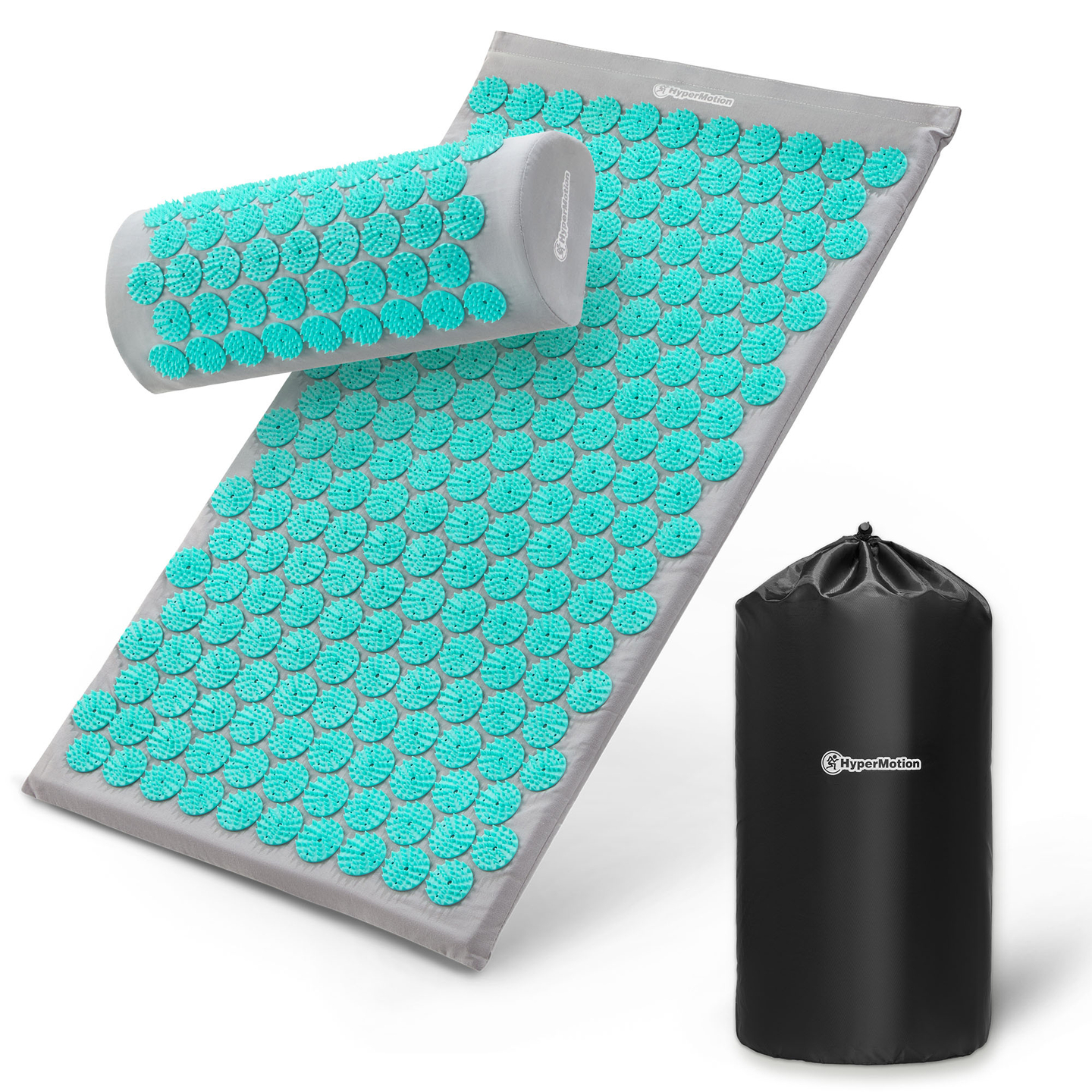 Στρώμα πιεσοθεραπείας με μαξιλάρι και κάλυμμα - 72 cm HyperMotion γκρι-μέντα