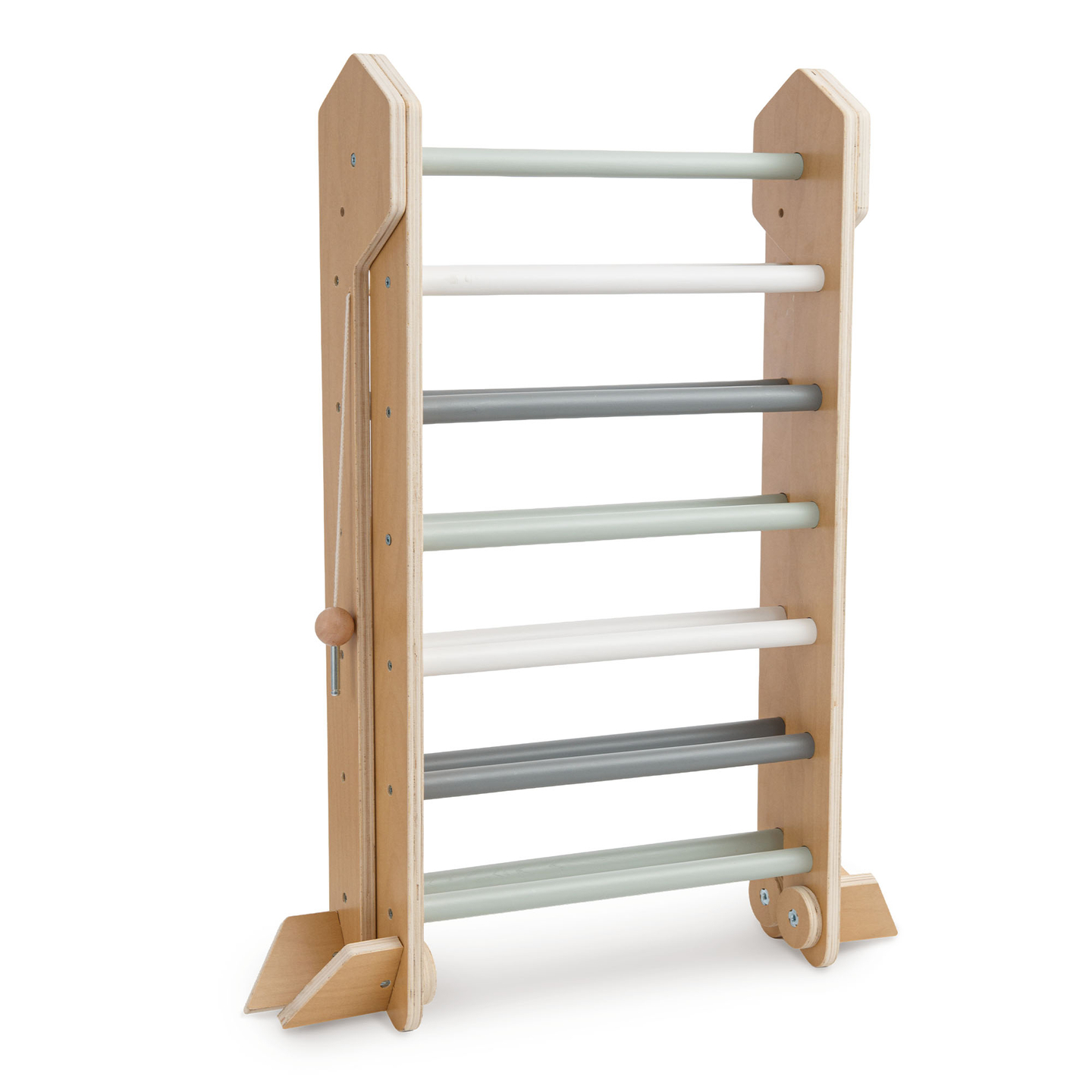 Ξύλινη εσωτερική παιδική χαρά για παιδιά - τοίχος αναρρίχησης, τσουλήθρα, αψίδα/ρηχή πλατφόρμα αναρρίχησης και τρίγωνο Pikler