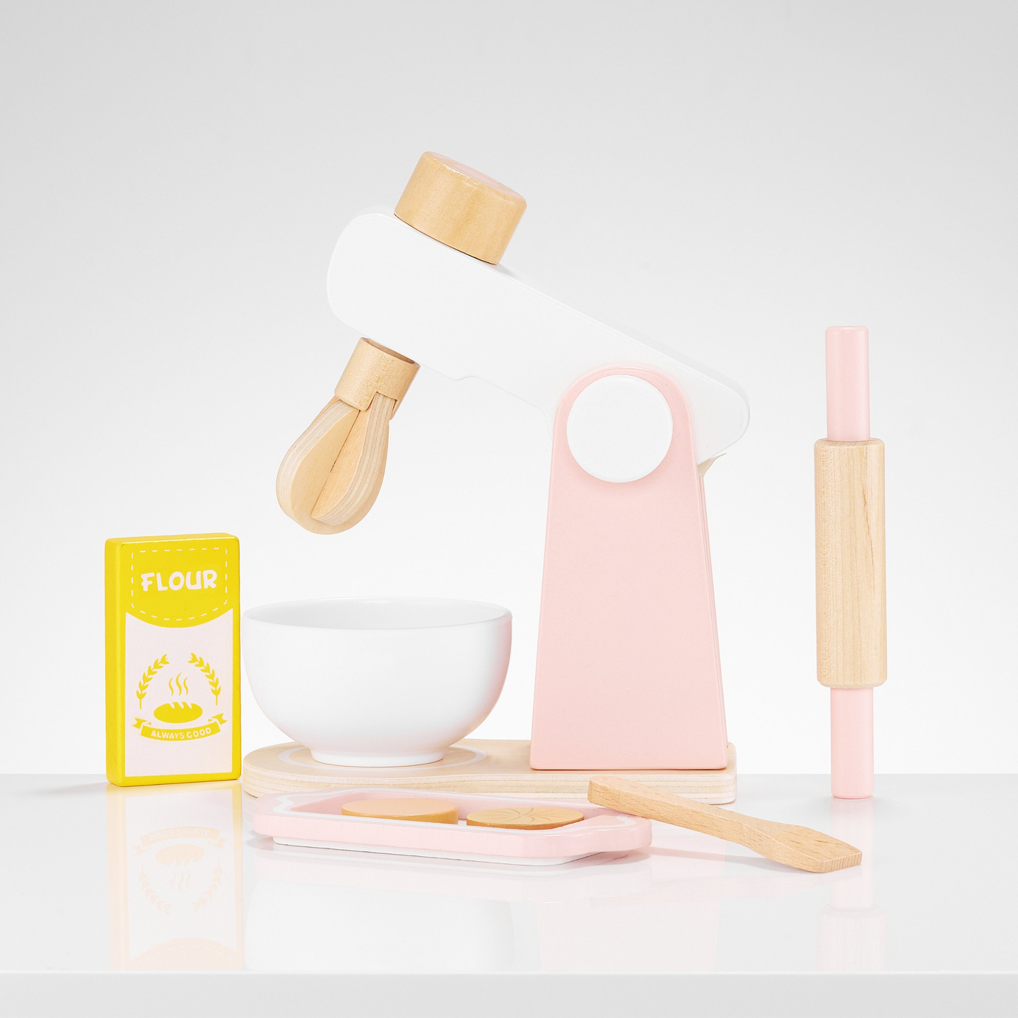 Ξύλινο μίξερ ζύμης με αξεσουάρ, για παιδιά