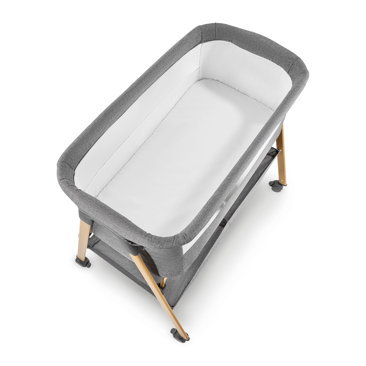 Παιδικό παρκοκρέβατο, ανεξάρτητο, ταξιδιωτικό παρκοκρέβατο, κούνια με στρώμα - γκρι