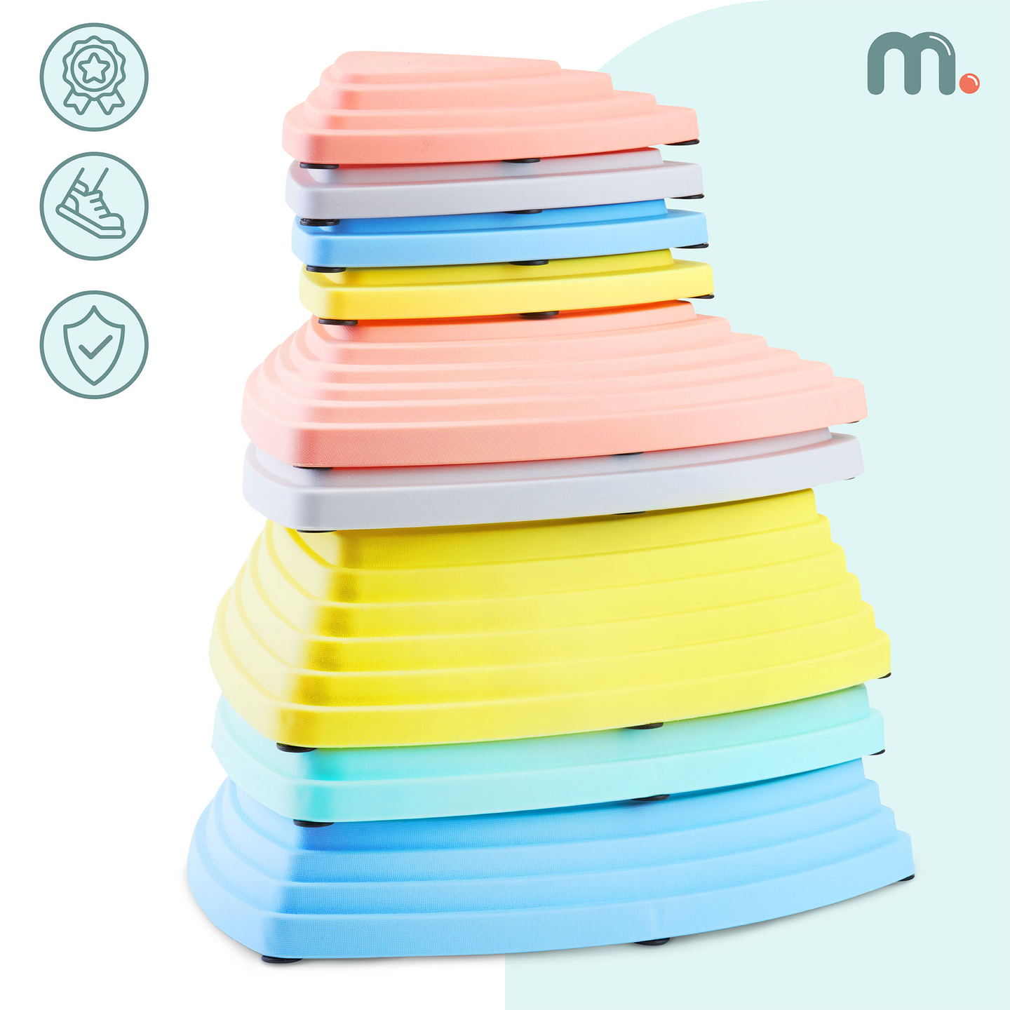 Πολύχρωμες πέτρες εξισορρόπησης - 9 τεμάχια