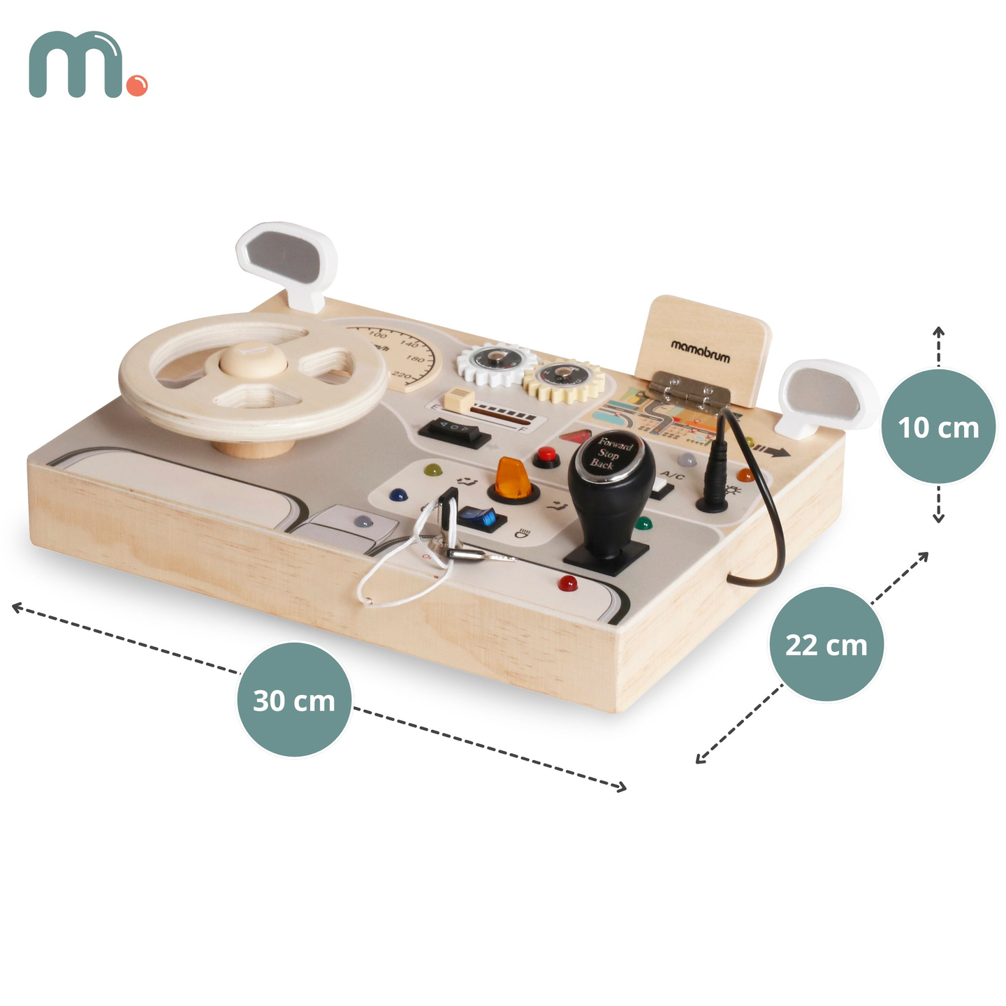 Ξύλινο επιτραπέζιο παιχνίδι Montessori για μικρά παιδιά - ταμπλό αυτοκινήτου