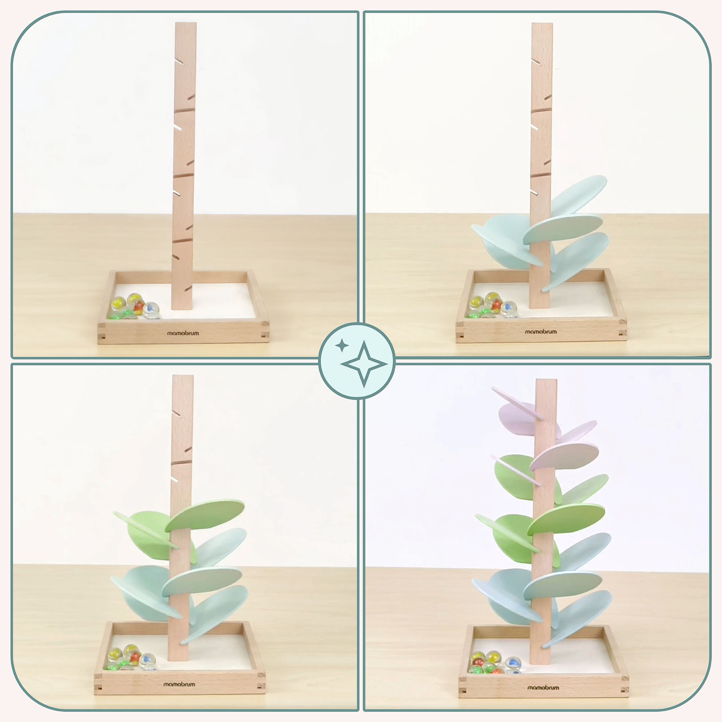 Ξύλινο culodrome - δέντρο ήχου με μπάλες