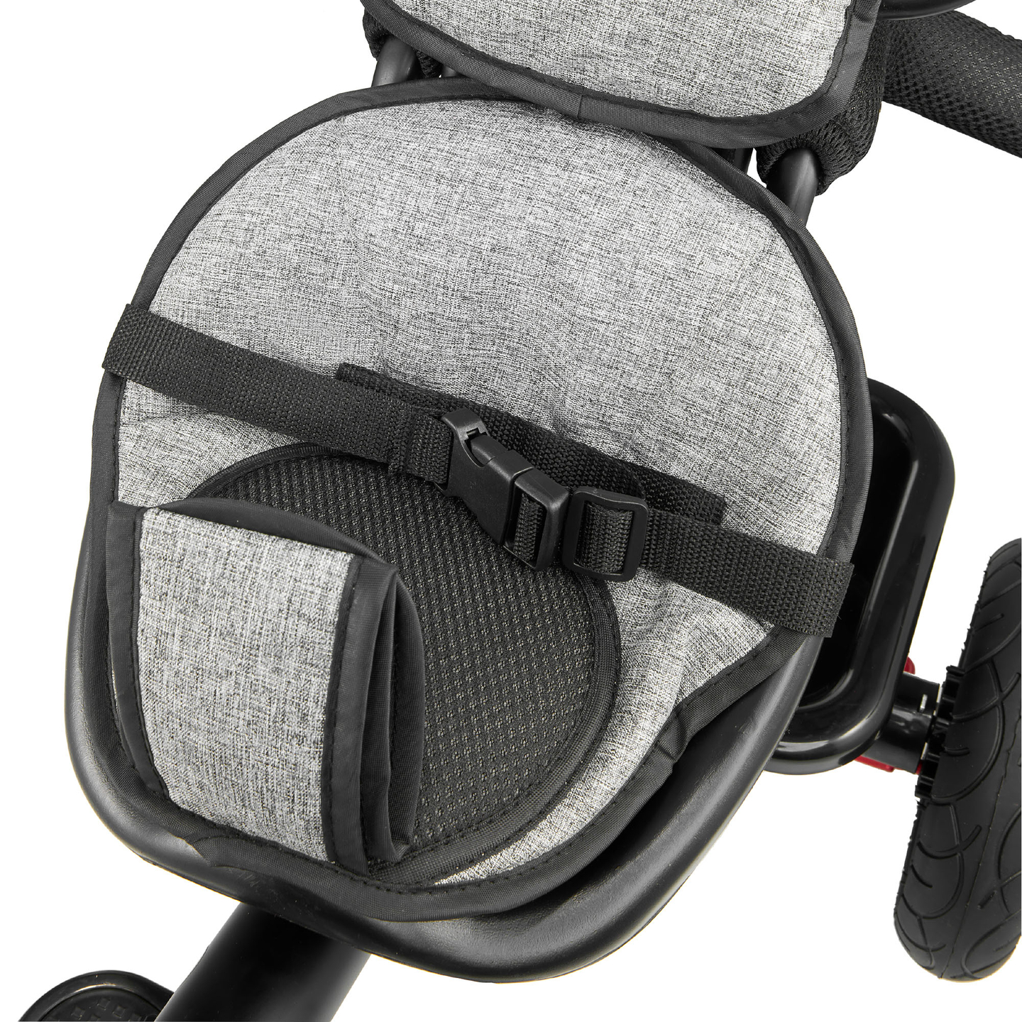 Τρίκυκλο για παιδιά 1-4 ετών - TOBI FREY - γκρι χρώμα - περιστρεφόμενο - τροχοί με αντλία + ωθητήρας