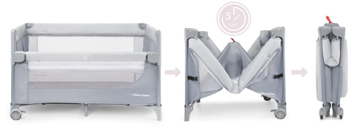 Κούνια 3 σε 1 με αλλαξιέρα, στρώμα και τσάντα μεταφοράς