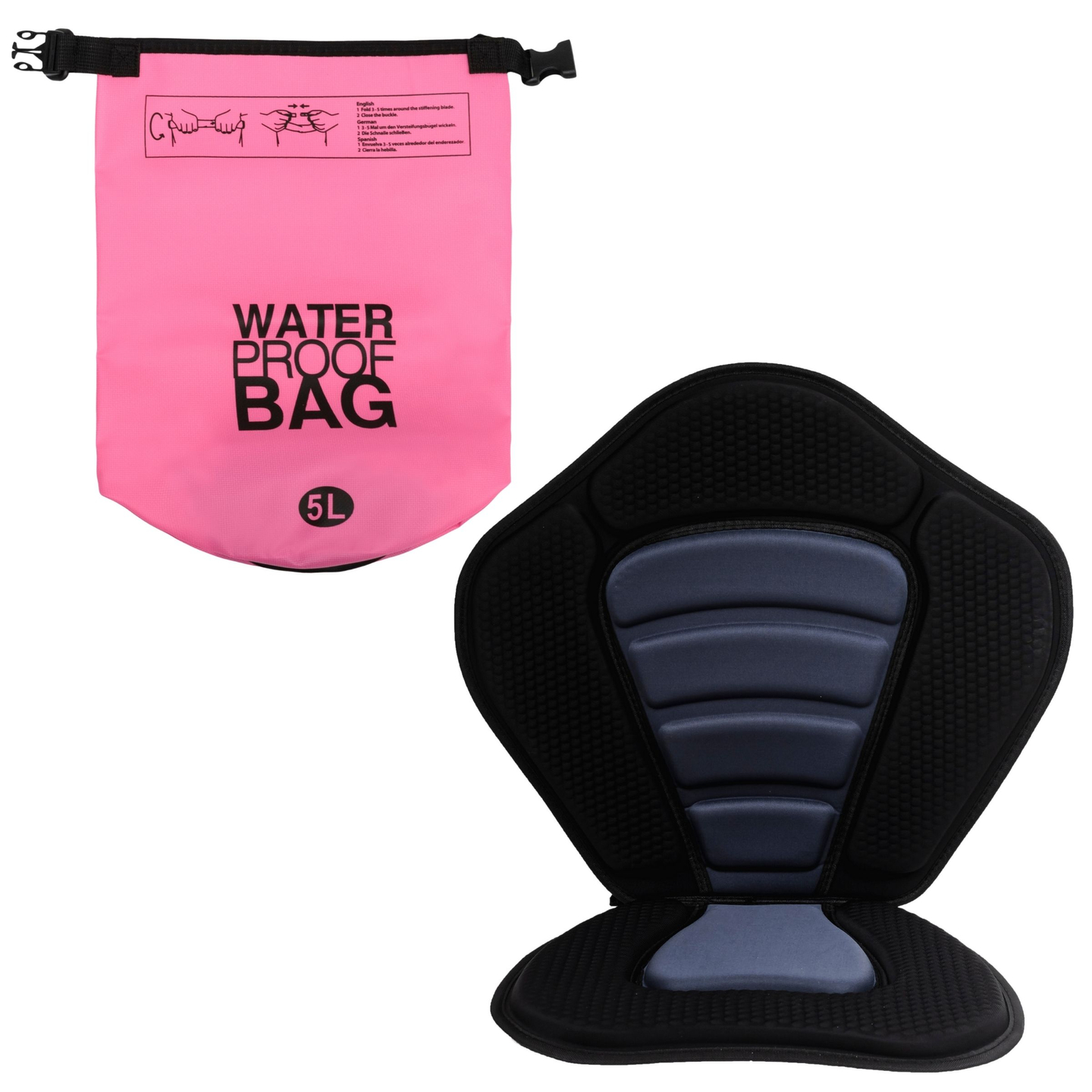 Φουσκωτό SUP Stand Up Paddle board 320cm με κουπί και κάθισμα - HyperMotion WAVE BOOST PINK 320