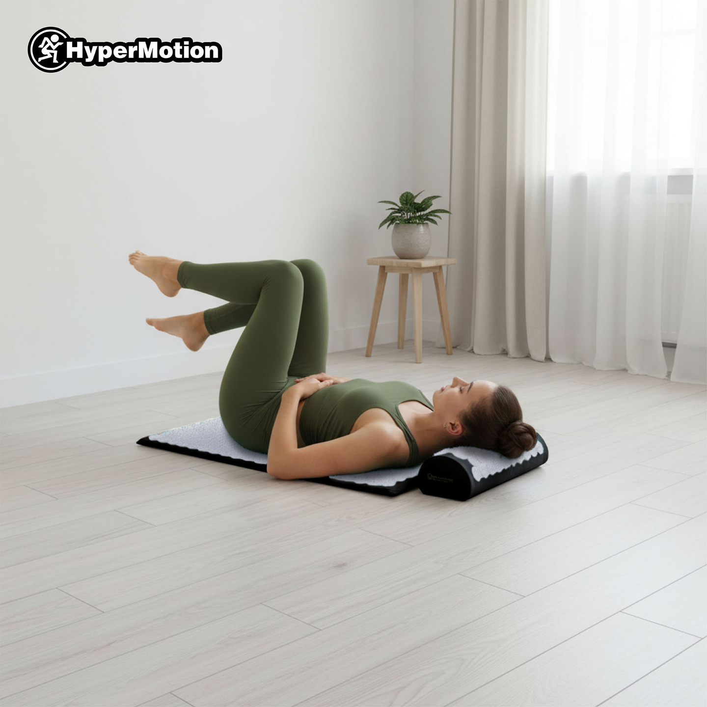 Στρώμα πιεσοθεραπείας με μαξιλάρι και κάλυμμα - 72 cm HyperMotion ασπρόμαυρο