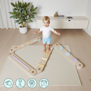 Μεγάλο ξύλινο αισθητηριακό μονοπάτι - πίστα ισορροπίας - 9 στοιχεία