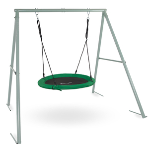 Κούνια κήπου τύπου φωλιάς πελαργού με πλαίσιο και σχοινιά