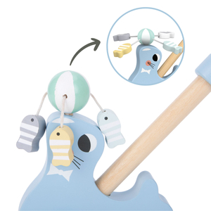 Ξύλινη σφραγίδα με ραβδί ώθησης - ωθητής