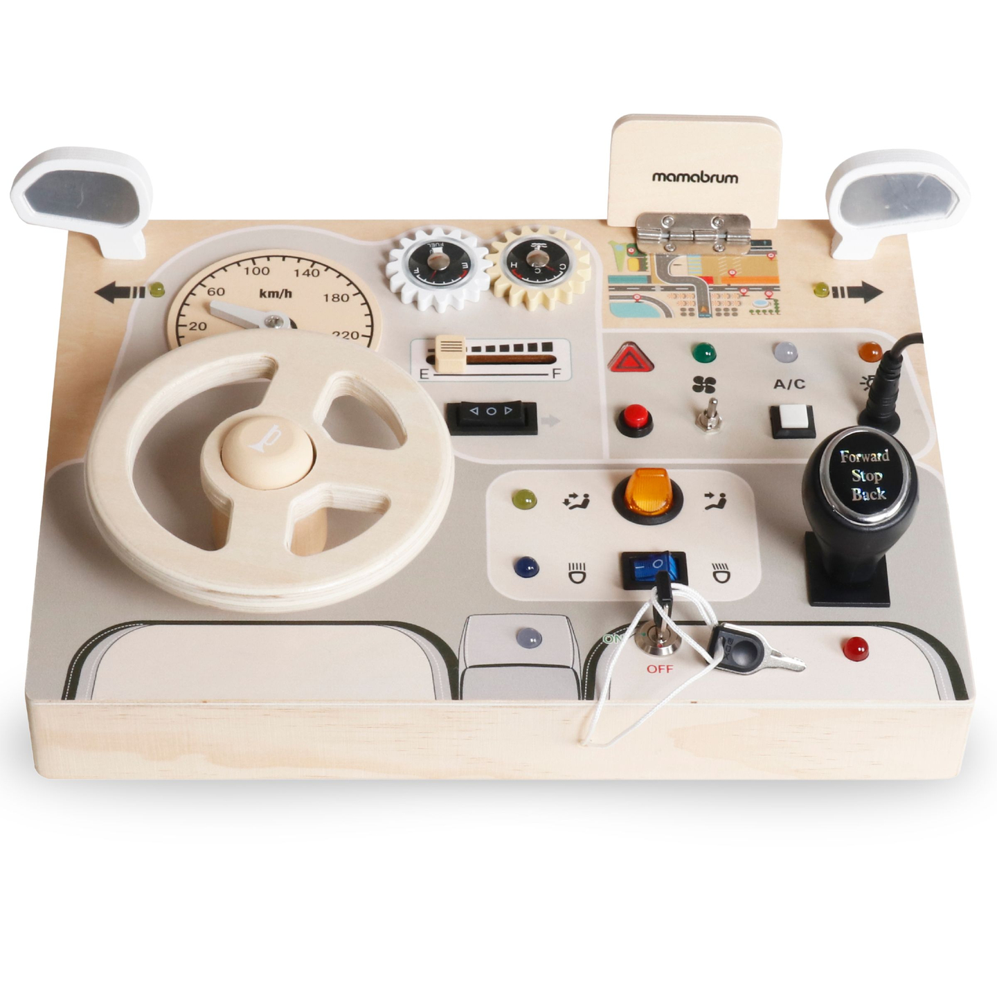 Ξύλινο επιτραπέζιο παιχνίδι Montessori για μικρά παιδιά - ταμπλό αυτοκινήτου