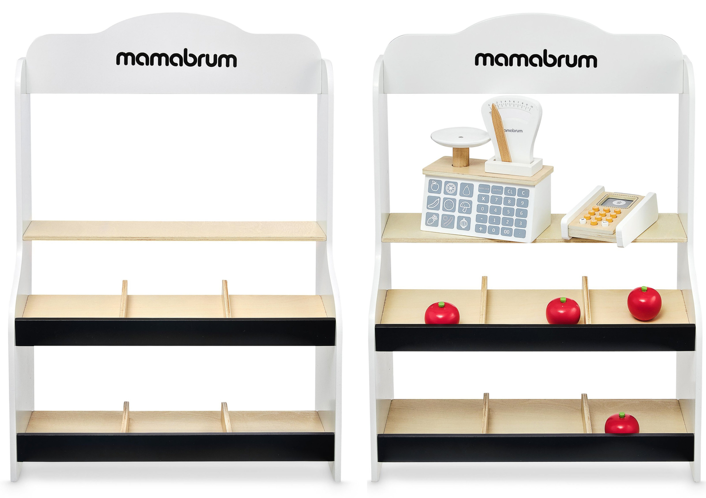 Μίνι μάρκετ - κατάστημα με ζυγαριά, τερματικό, κάρτα πληρωμής και φρούτα