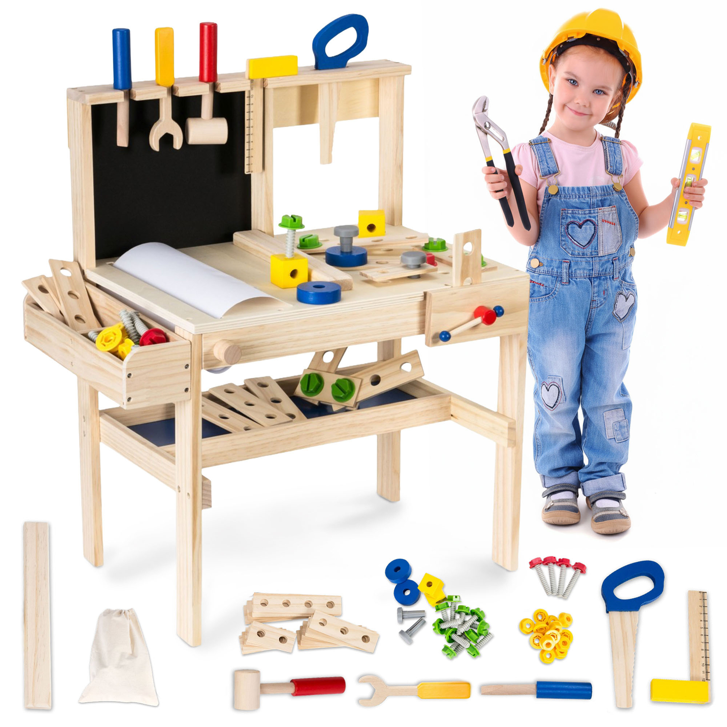 Ξύλινο σετ DIY XXL - 75 κομμάτια
