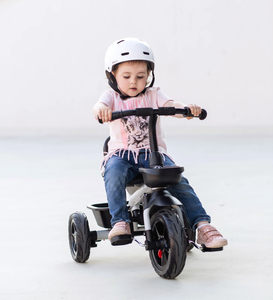 HyperMotion TOBI VECTOR τρίκυκλο - παντοτινά φουσκωτοί τροχοί + μπάρα ώθησης. Χρώμα: ανοιχτό γκρι.