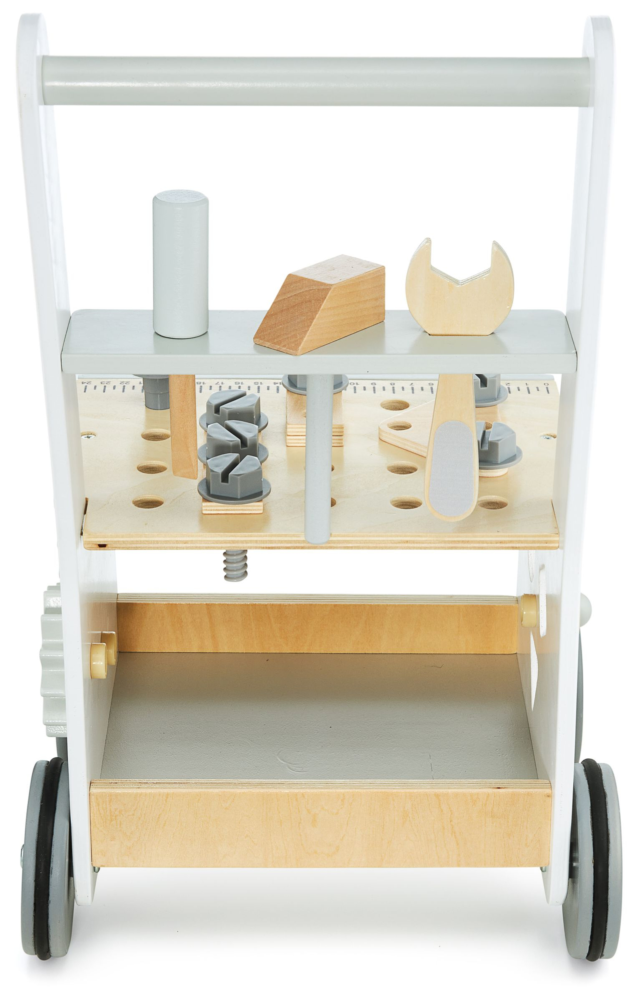 3 σε 1 ξύλινη περπατούρα, σπρώχτης + εργαστήριο - 47 στοιχεία